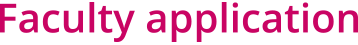 Faculty application